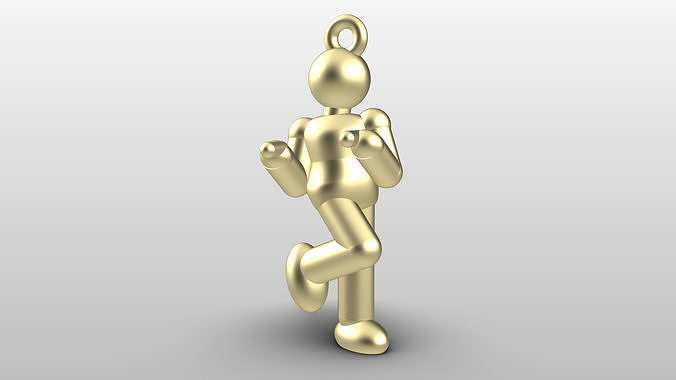 Charm pendant - Matchman posture 03 - Dance 1 3D print model