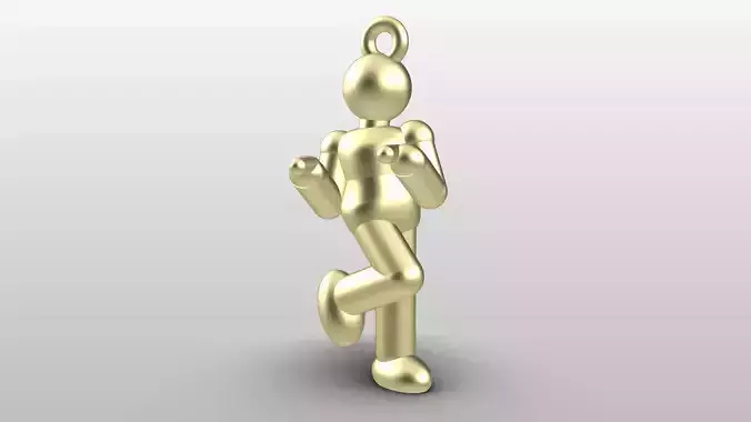 Charm pendant - Matchman posture 03 - Dance 1 3D print model