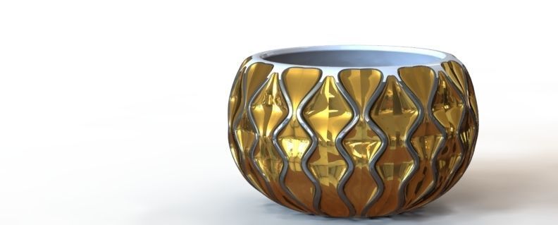 GOLDEN VASES 3D print model_1