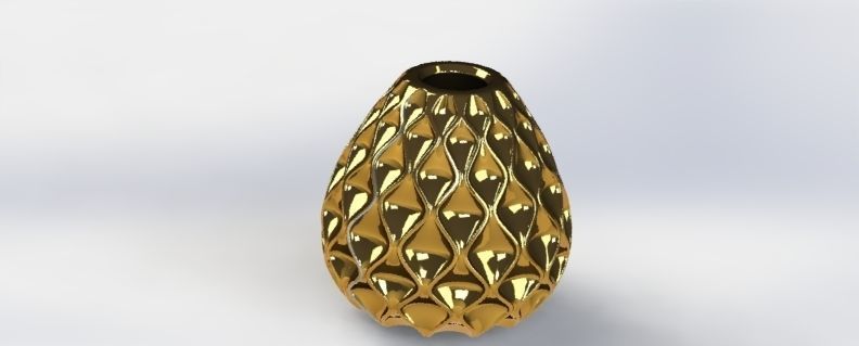GOLDEN VASES 3D print model_8