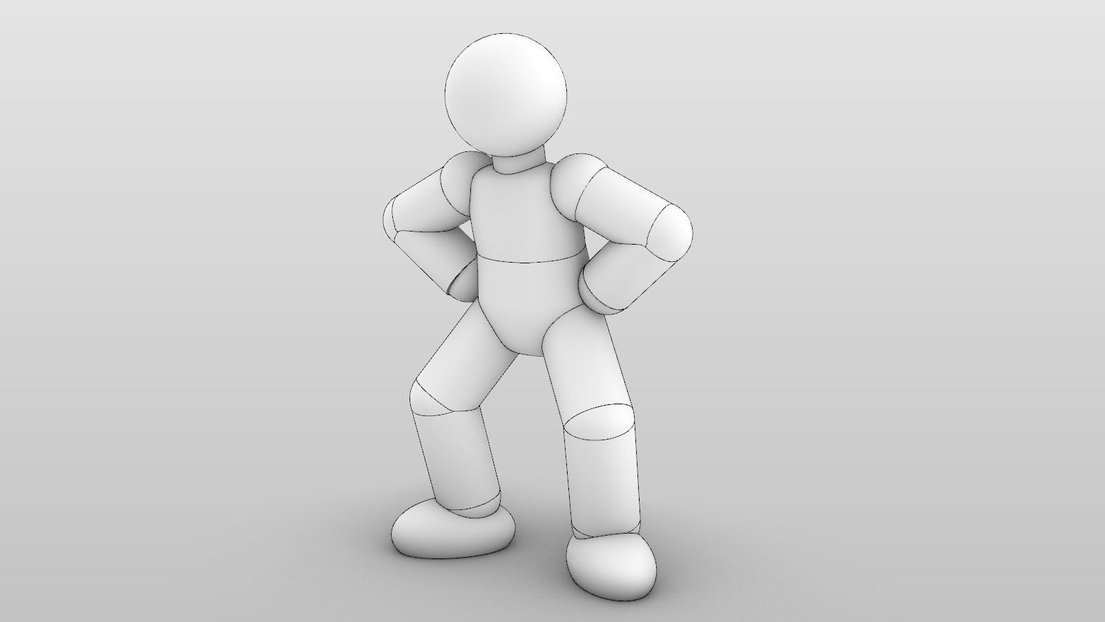 Charm pendant - Matchman posture 04 - Intimidate 3D print model_5