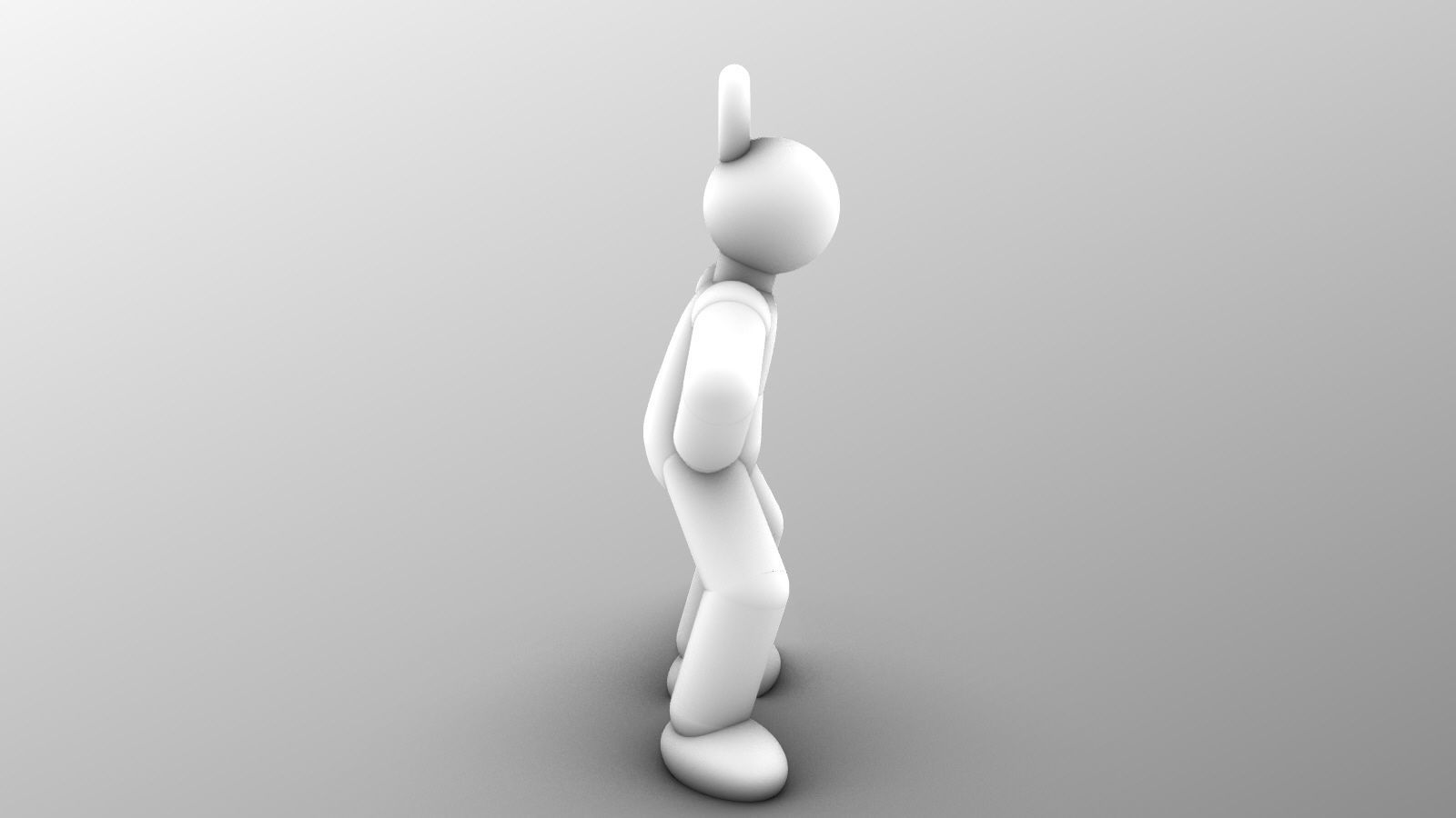 Charm pendant - Matchman posture 04 - Intimidate 3D print model_12