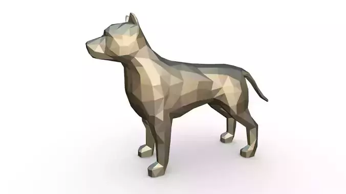 pit bull low poly