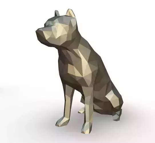 pit bull low poly
