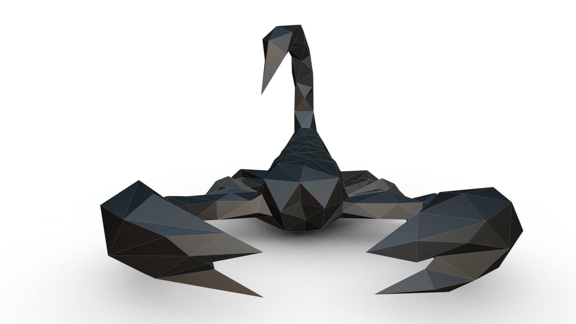 scorpion low poly 3D print model_5