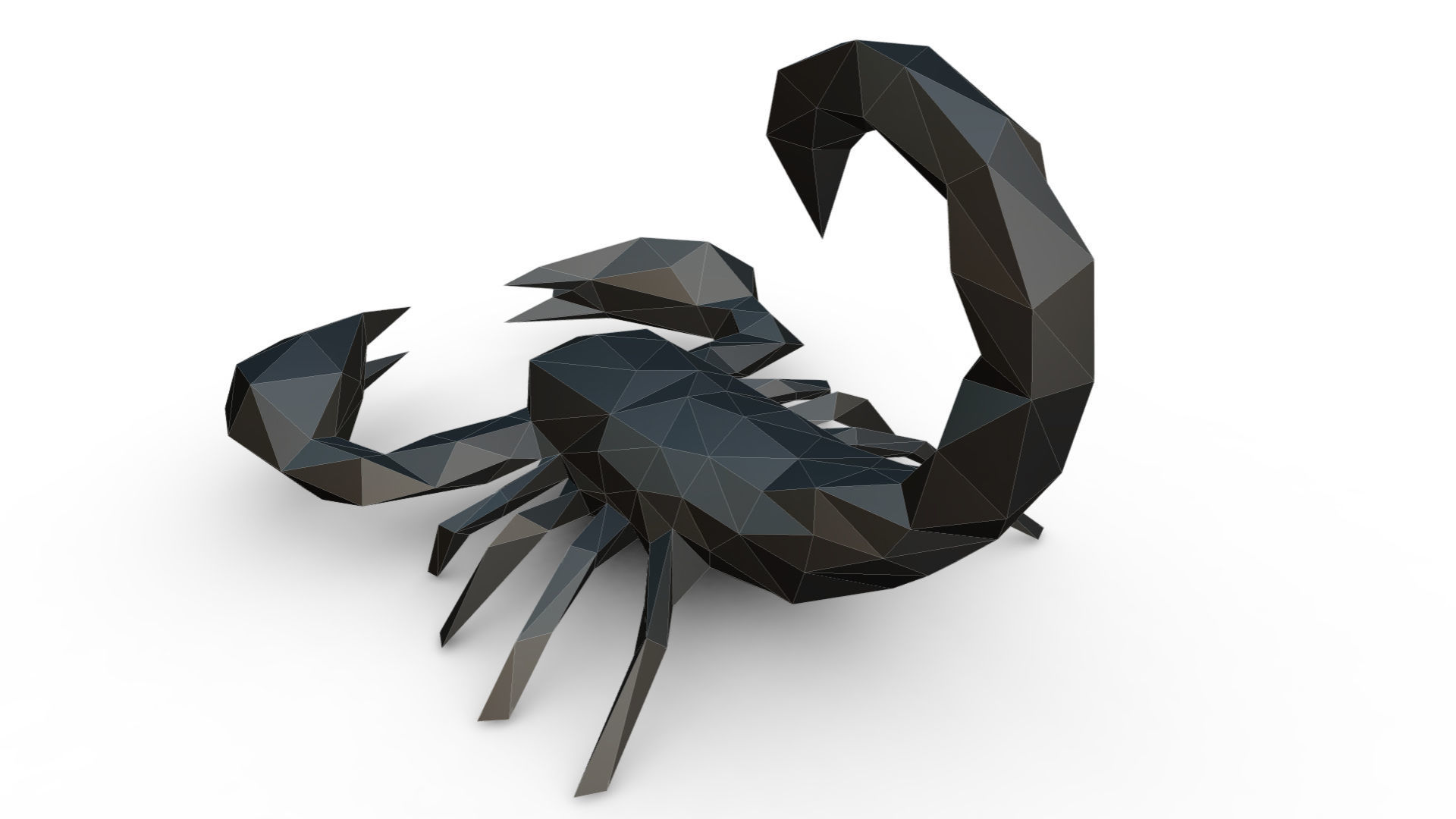 scorpion low poly 3D print model_2