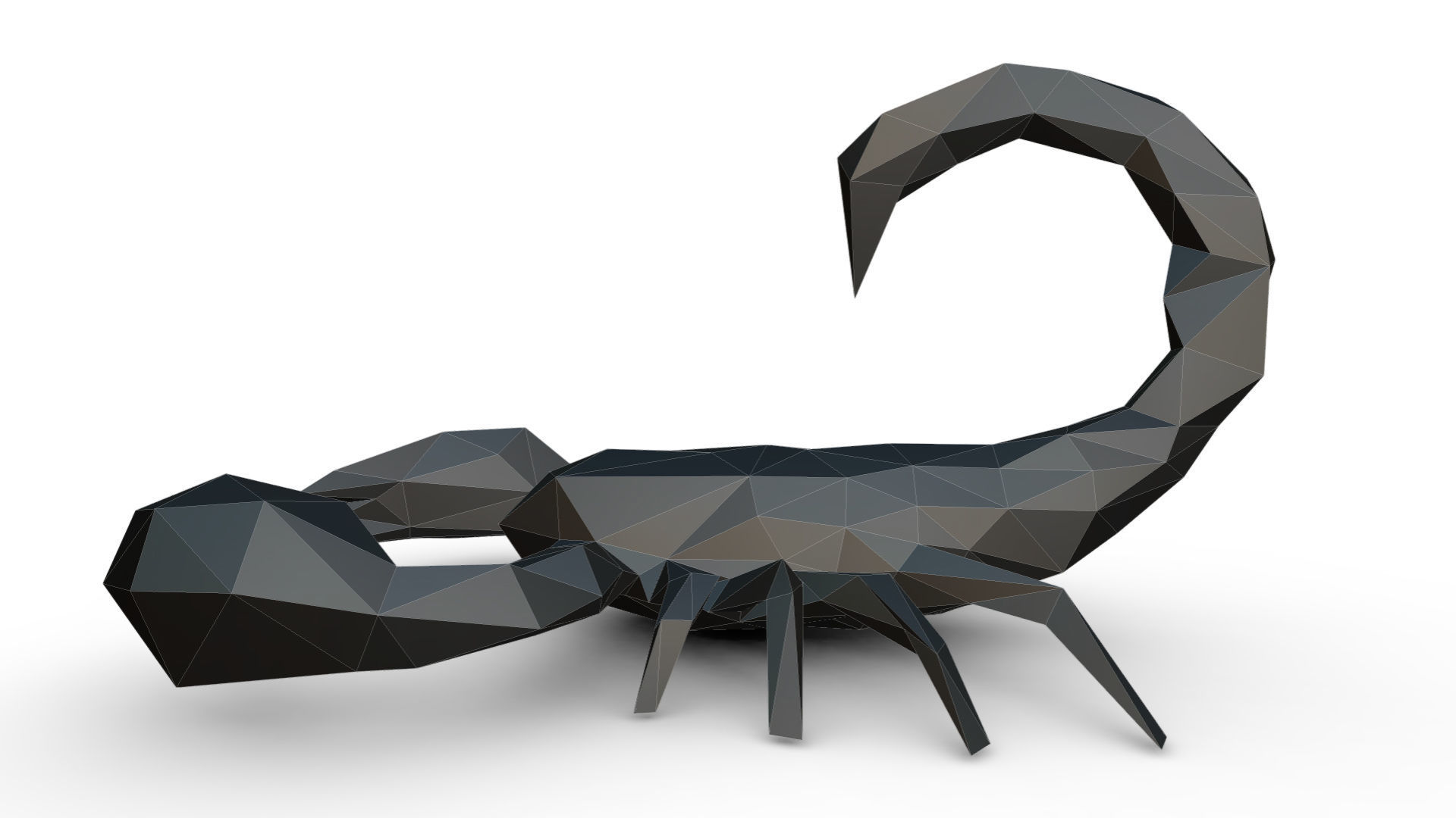 scorpion low poly 3D print model_1