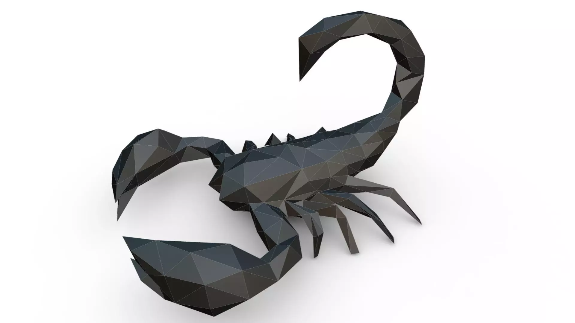 scorpion low poly 3D print model_0