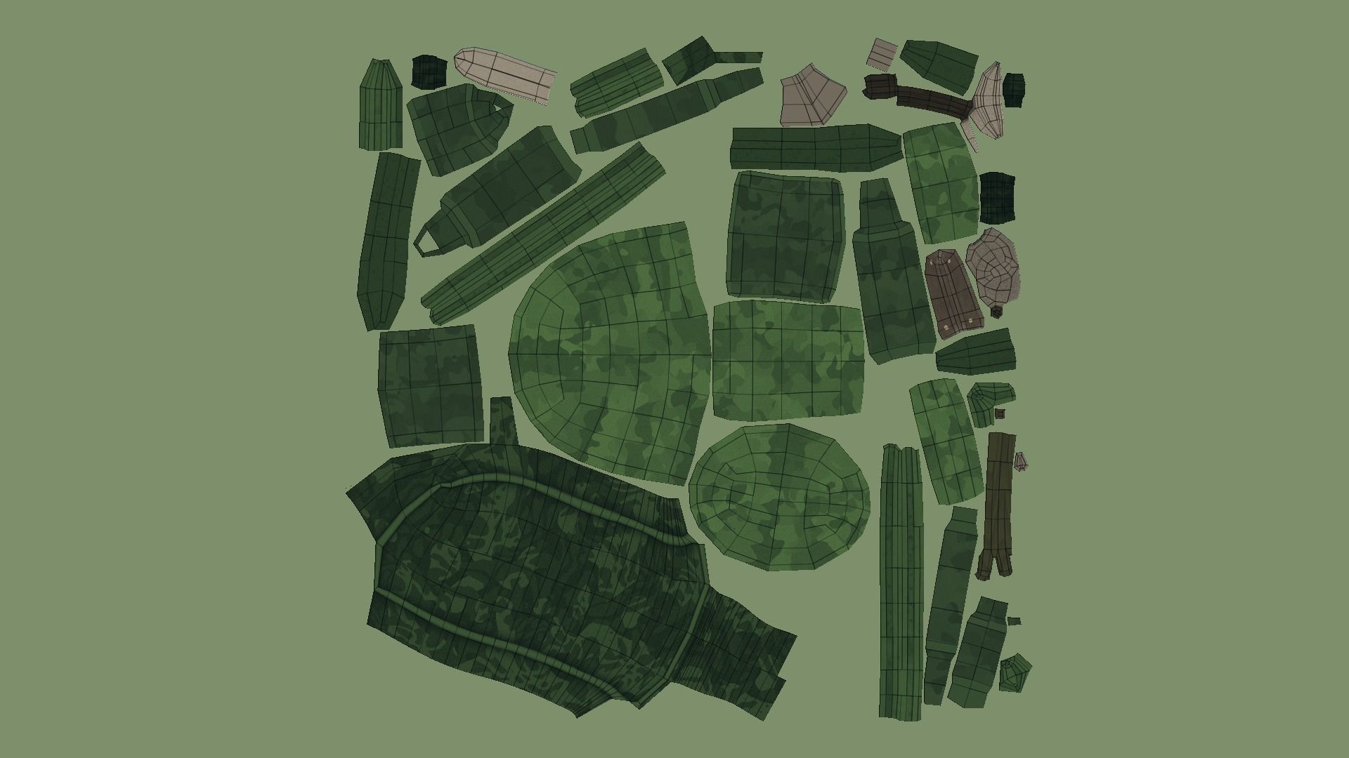 05 Military Backpacks - Army or Soldier Character 3D Model Collection_27