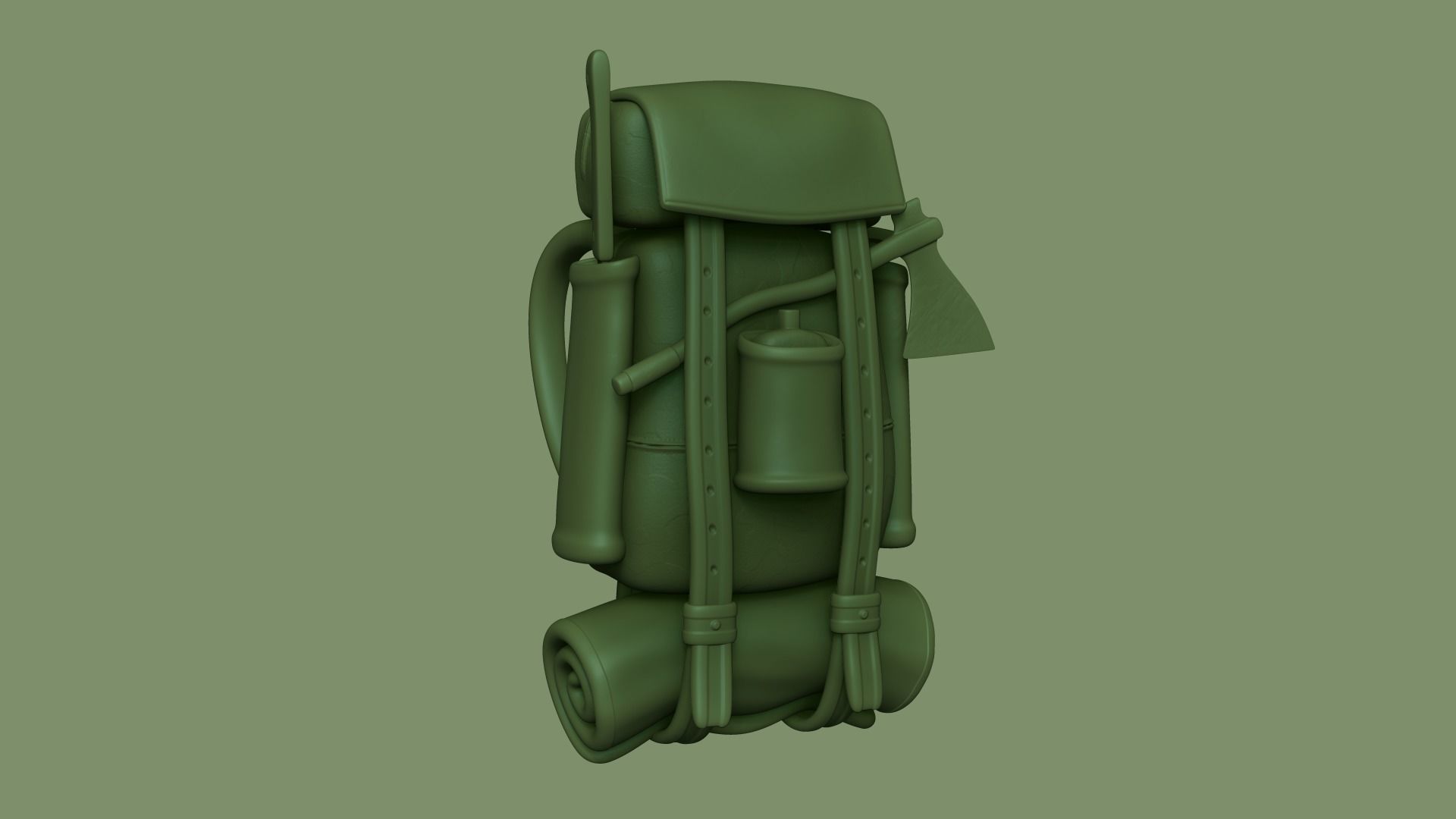 05 Military Backpacks - Army or Soldier Character 3D Model Collection_31