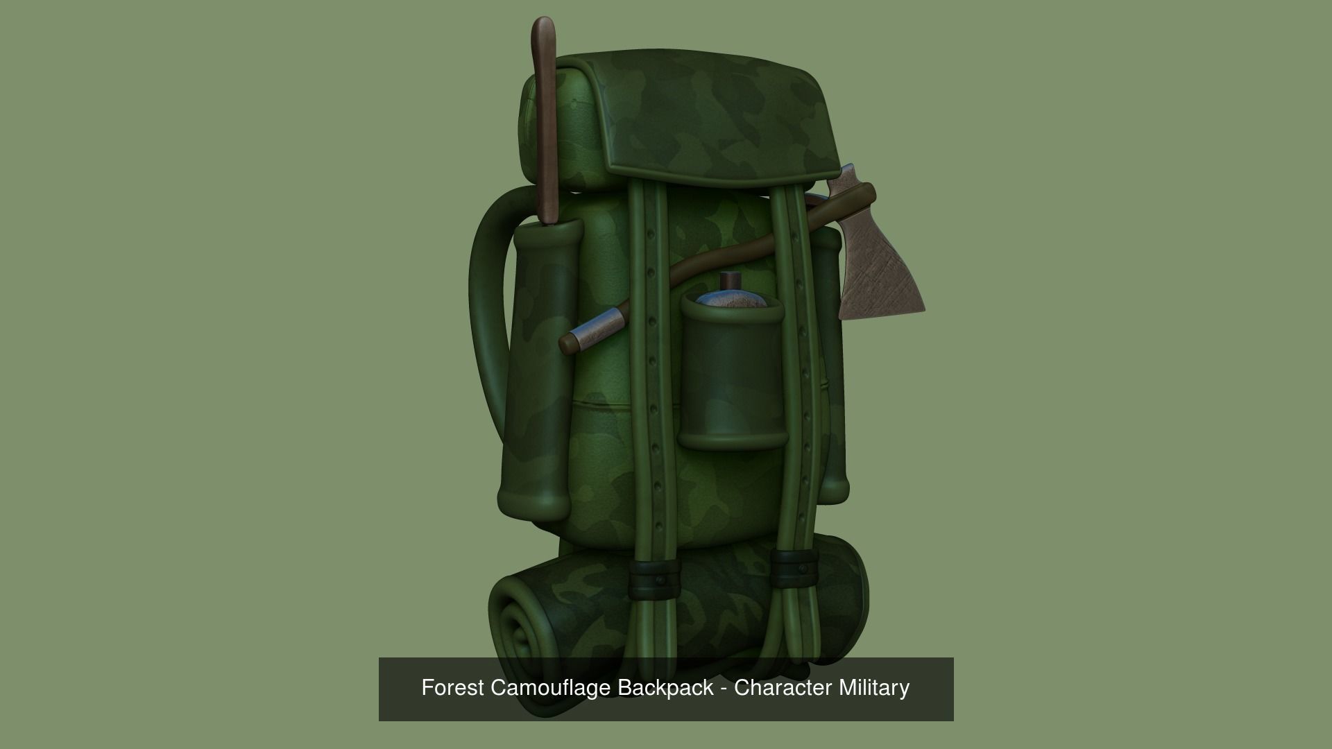 05 Military Backpacks - Army or Soldier Character 3D Model Collection_4