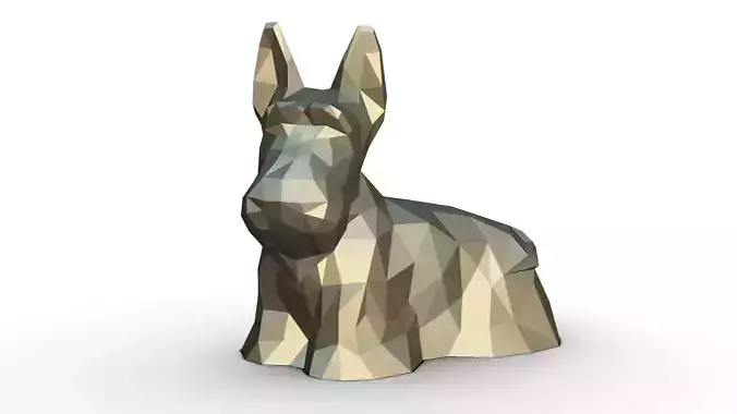 Scottish Terrier low poly