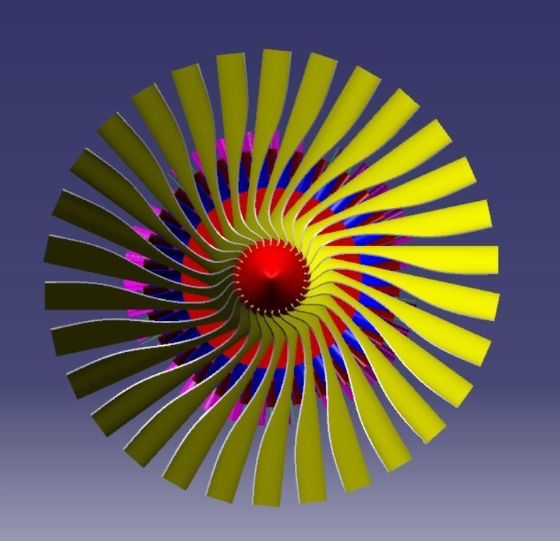 jet engine propeller 3D print model_1