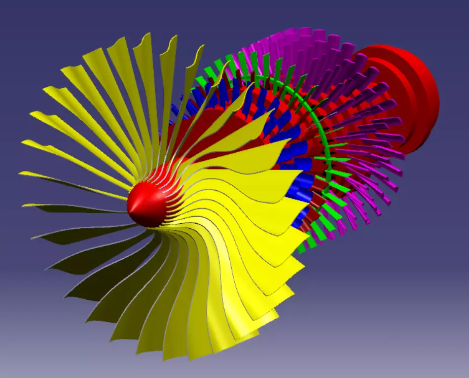 jet engine propeller 3D print model_0