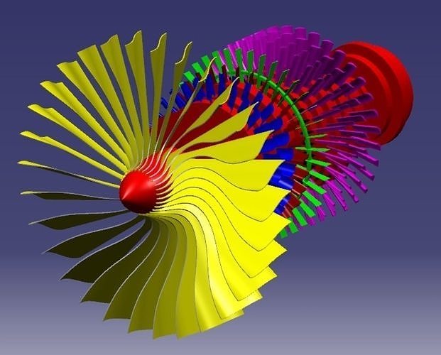 jet engine propeller 3D print model