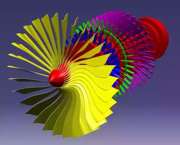 jet engine propeller 3D print model