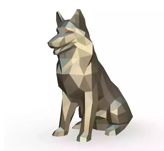 Shetland Shepherd low poly