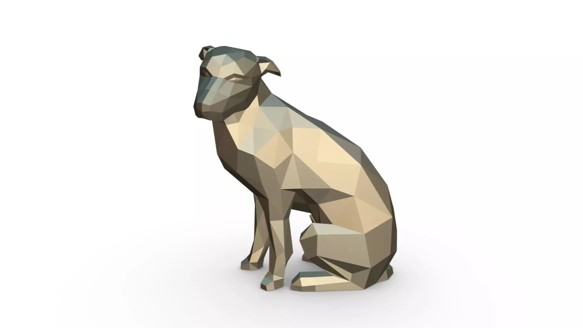 vira lata low poly 3D print model