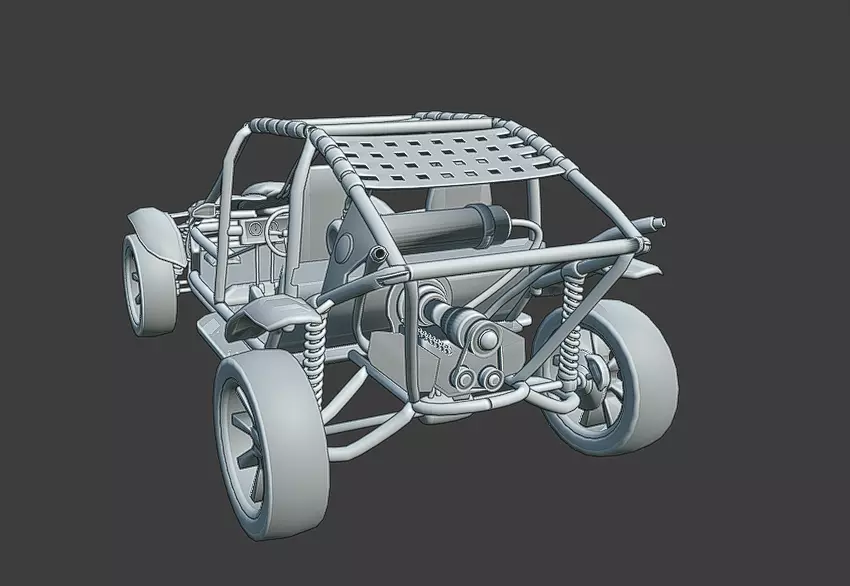 Buggy Car - Desert Vehicle - Post Apocalyptic 3D model