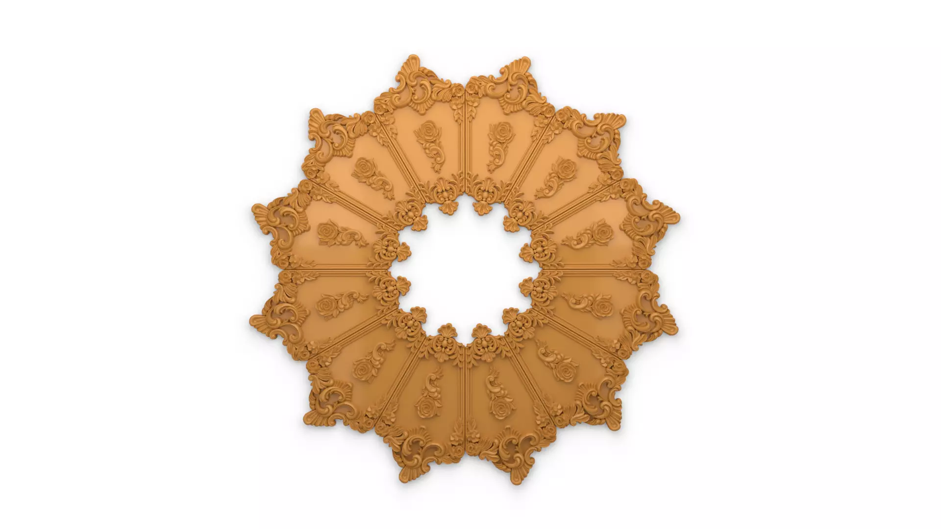 Classic decor ornament v-3D model 01 3D print model