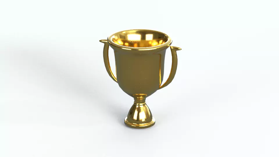 Gold Trophy Free 3D model_0