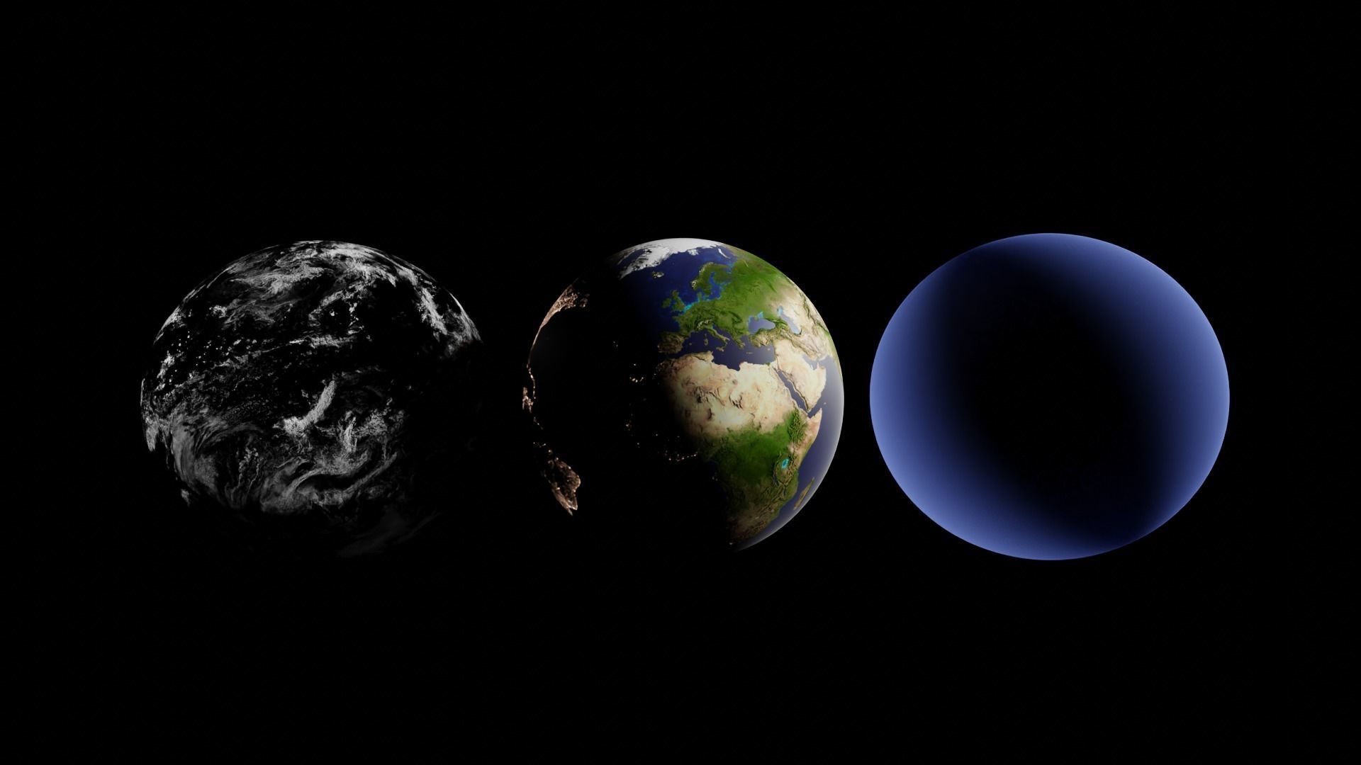 Earth is seen from space Free low-poly 3D model_3