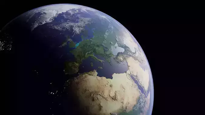 Earth is seen from space