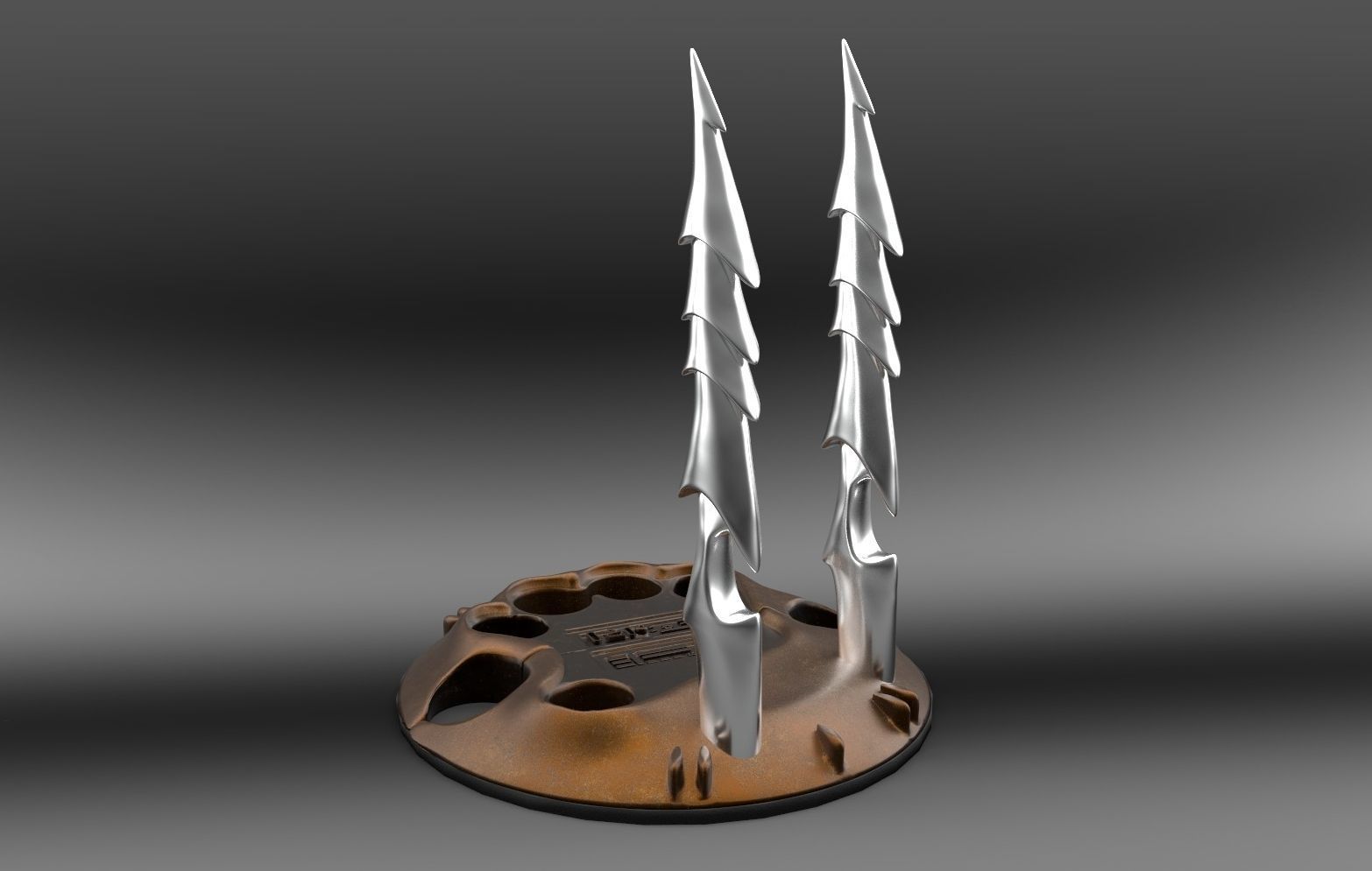 Stand for Predator mask 3D print model_2