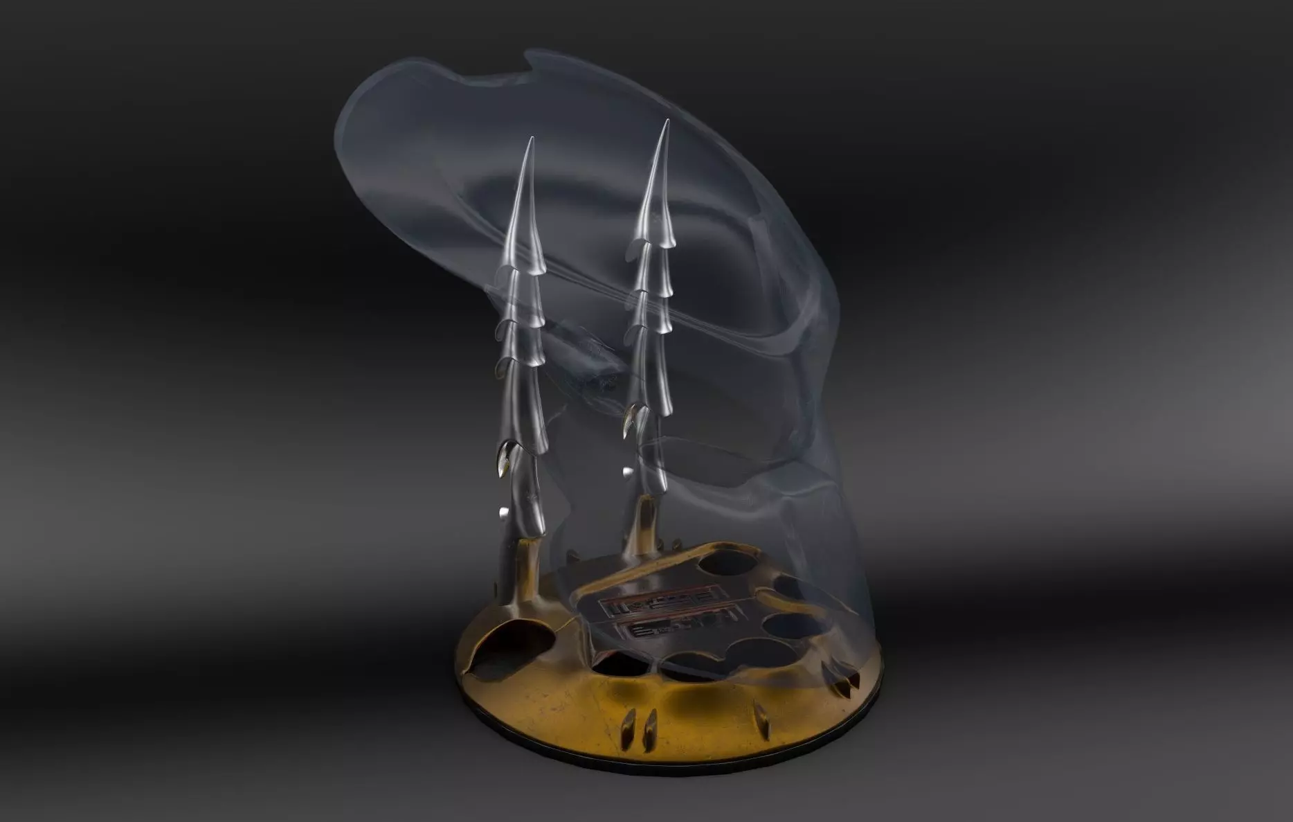 Stand for Predator mask 3D print model_0