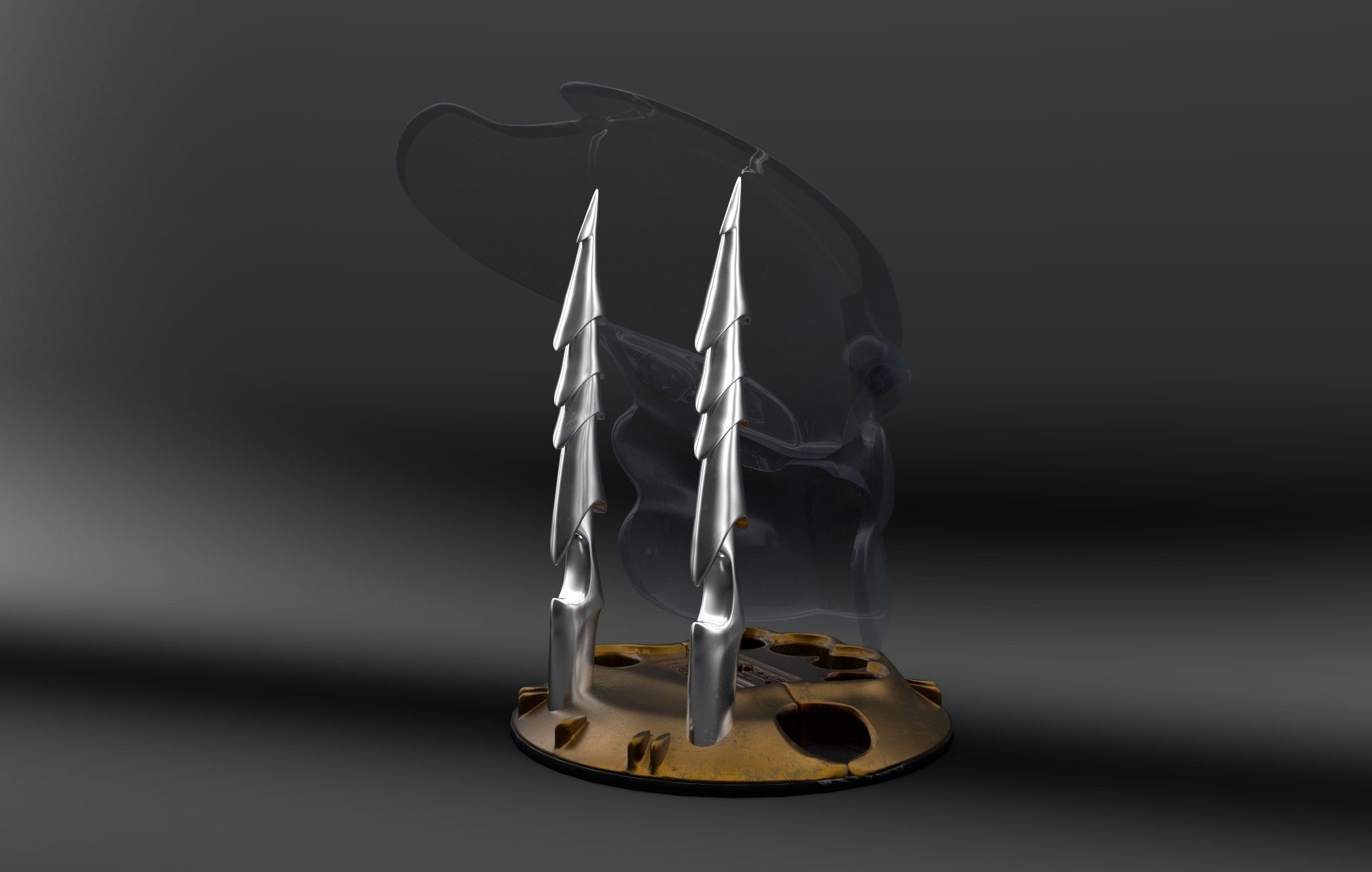 Stand for Predator mask 3D print model_5