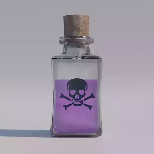 Poison liquid in bottle