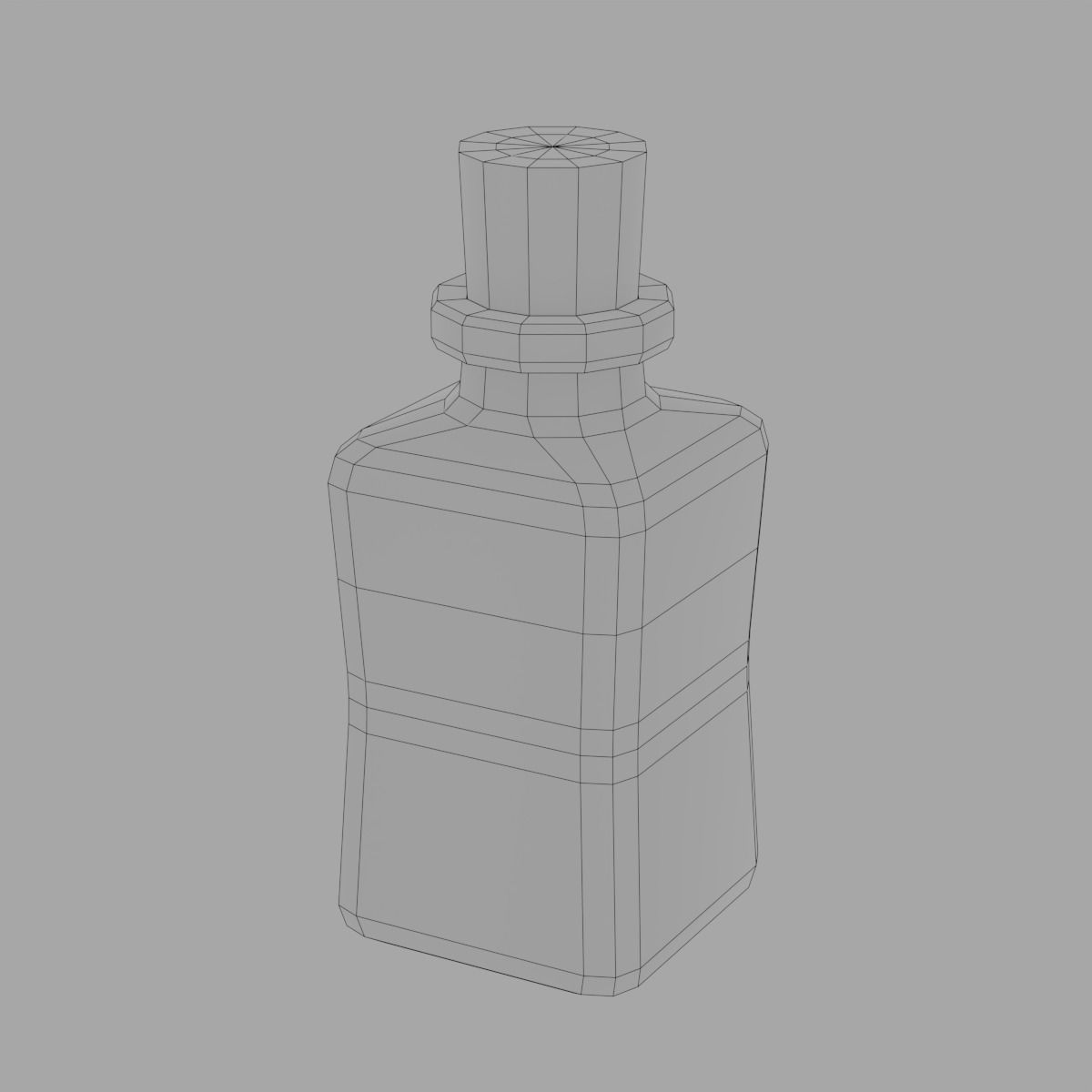 Poison liquid in bottle Low-poly 3D model_3