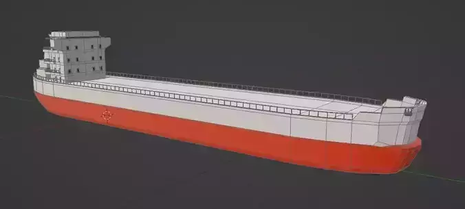 Low Poly Cargo Ship