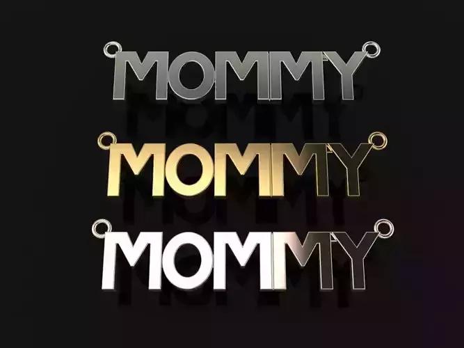 MOMMY PENDANT NECKLACE FRAME