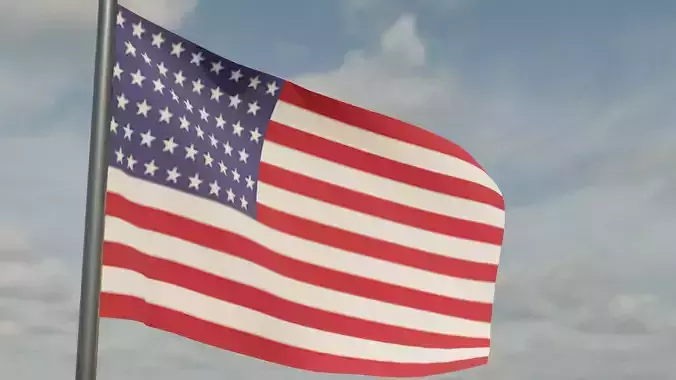 American Flag        Not Cloth Sim