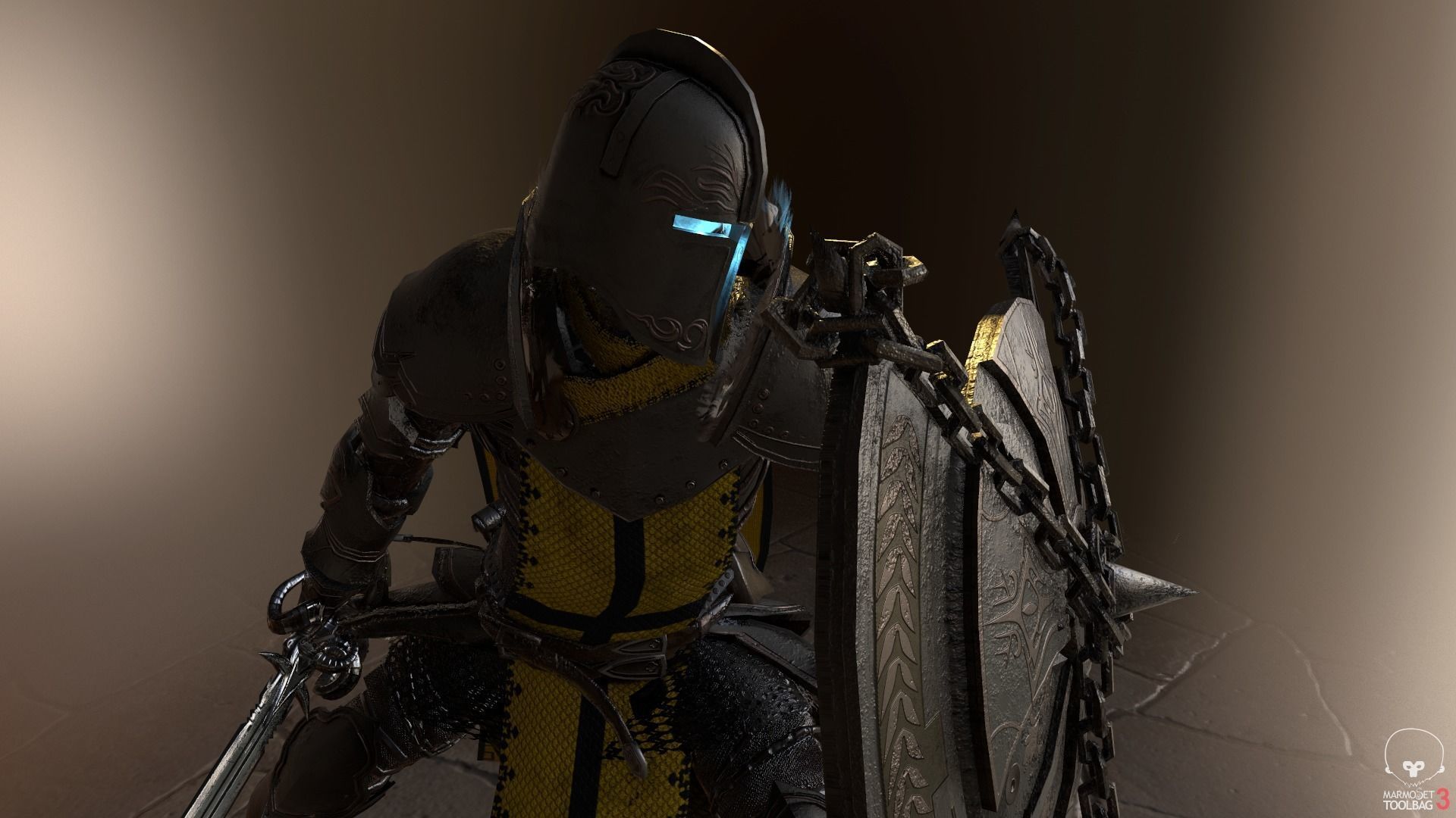 Death knight Low-poly 3D model_43