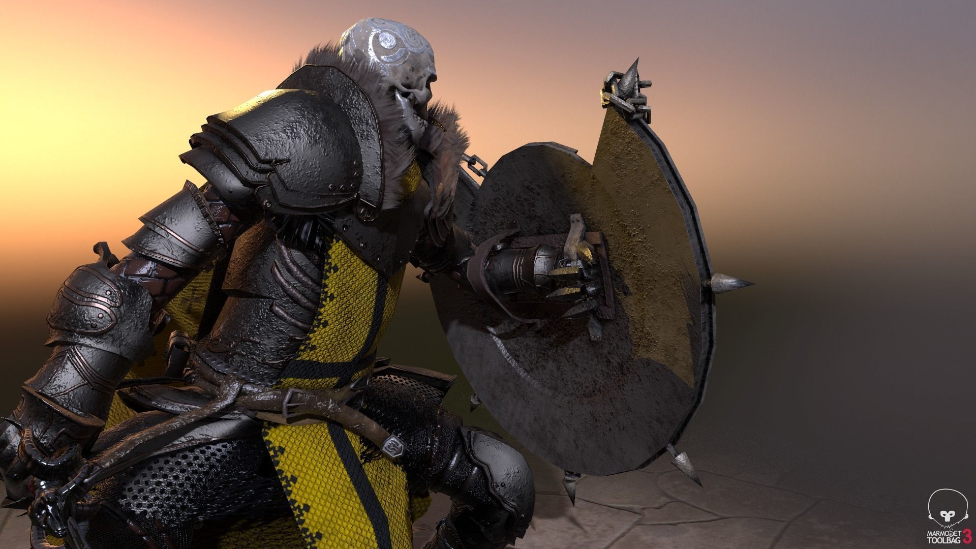 Death knight Low-poly 3D model_41