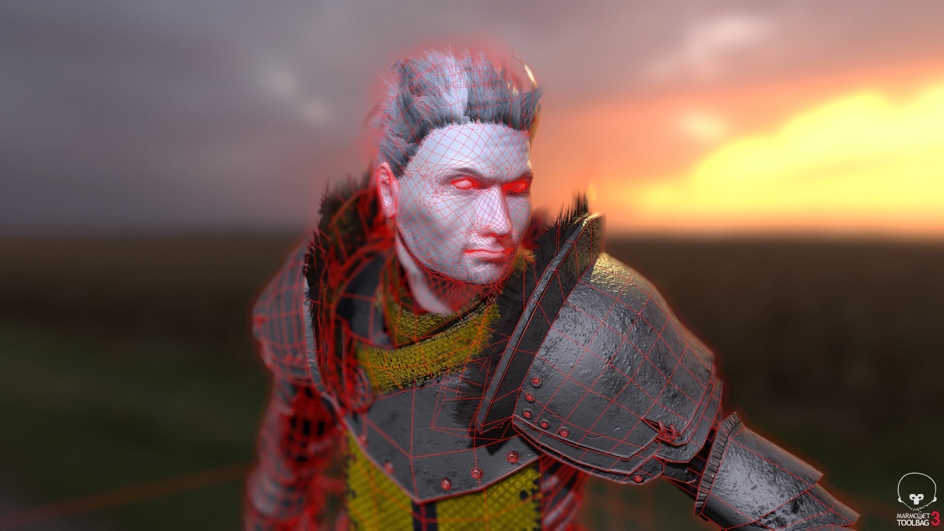 Death knight Low-poly 3D model_27