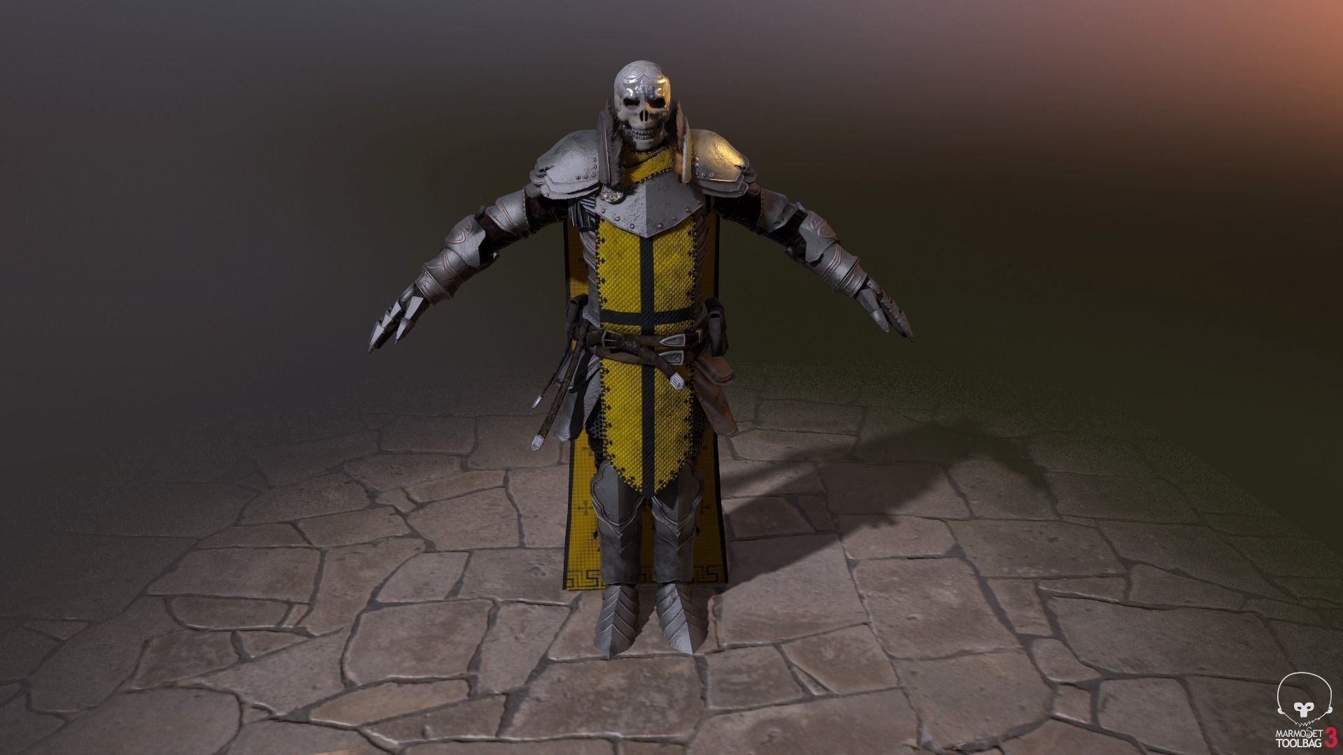 Death knight Low-poly 3D model_31