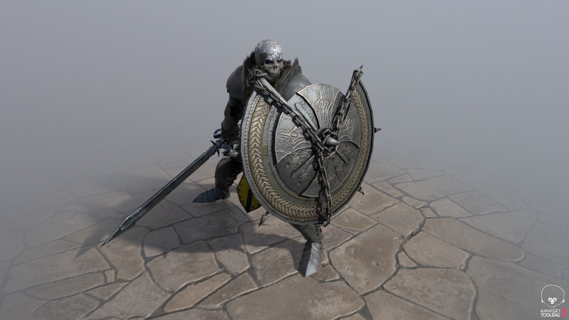 Death knight Low-poly 3D model_22