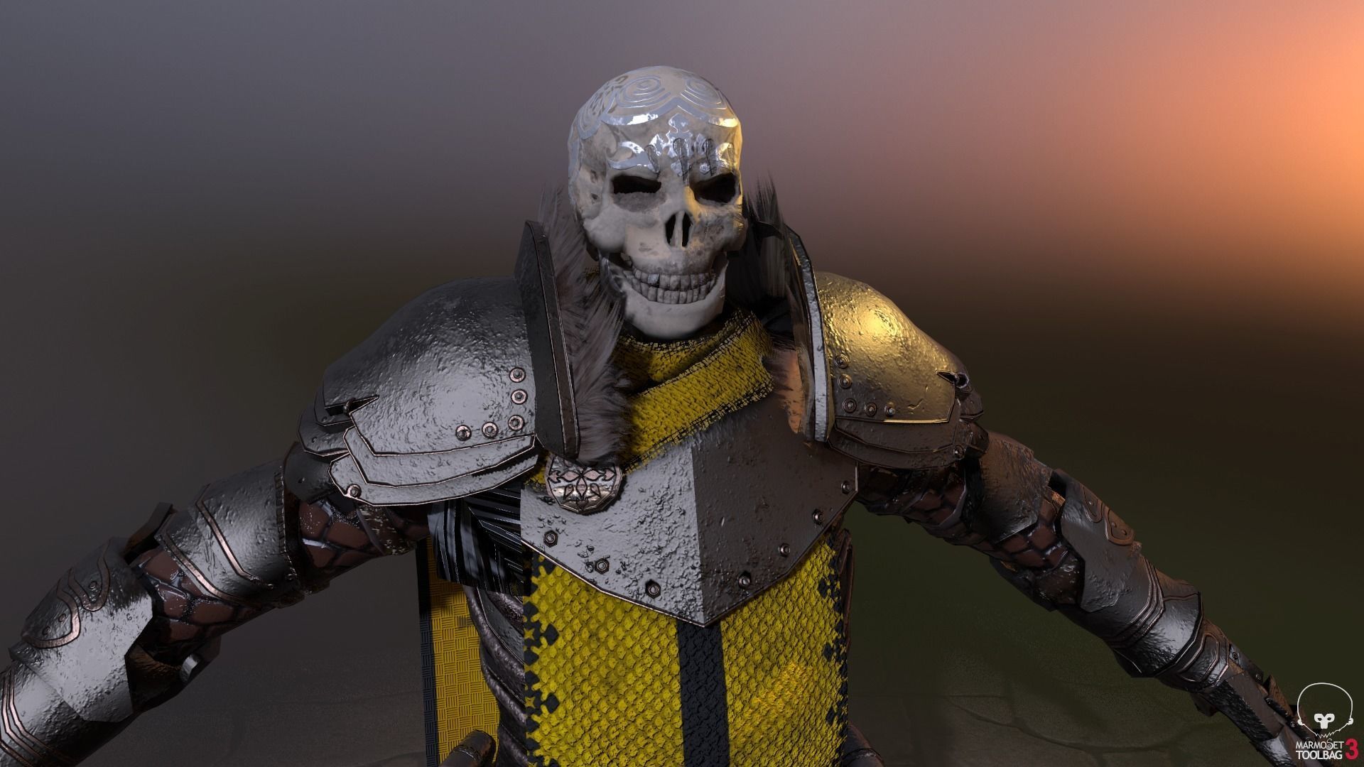 Death knight Low-poly 3D model_38