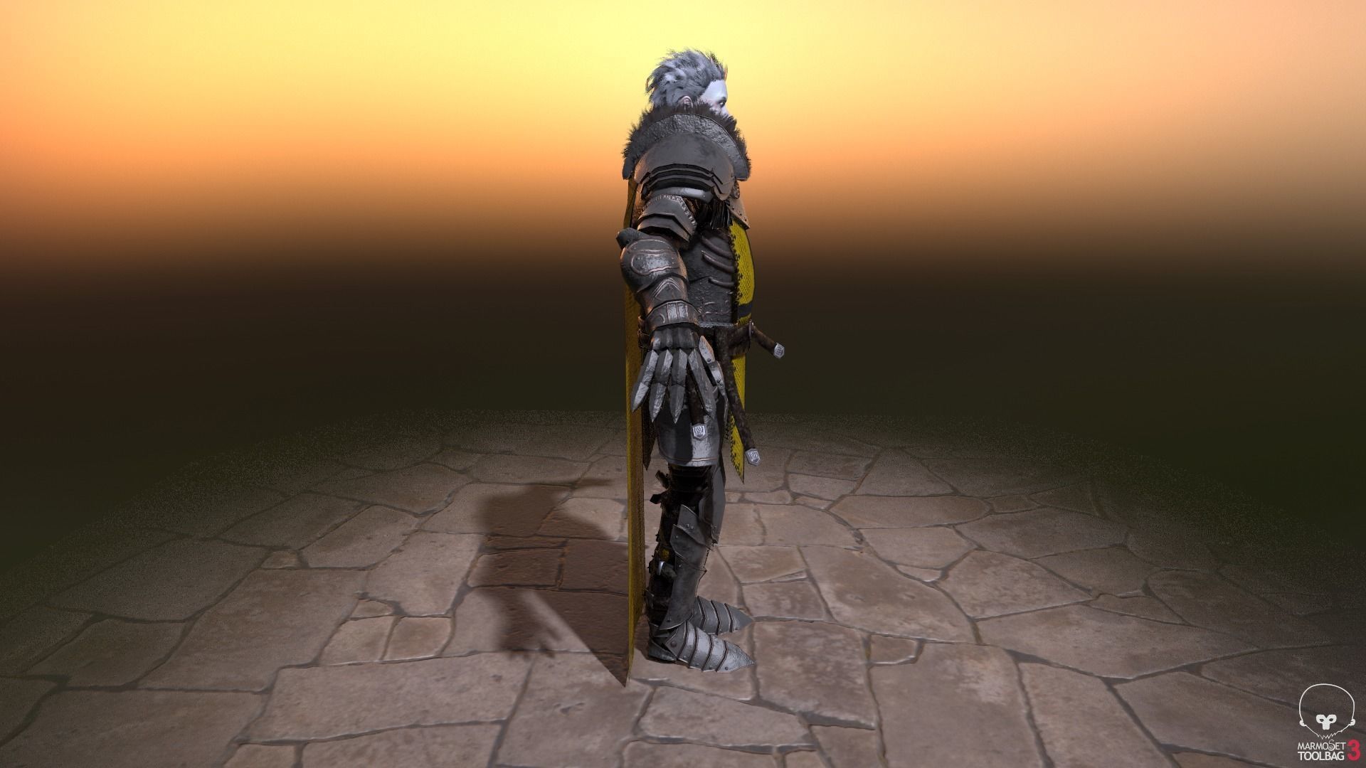 Death knight Low-poly 3D model_35