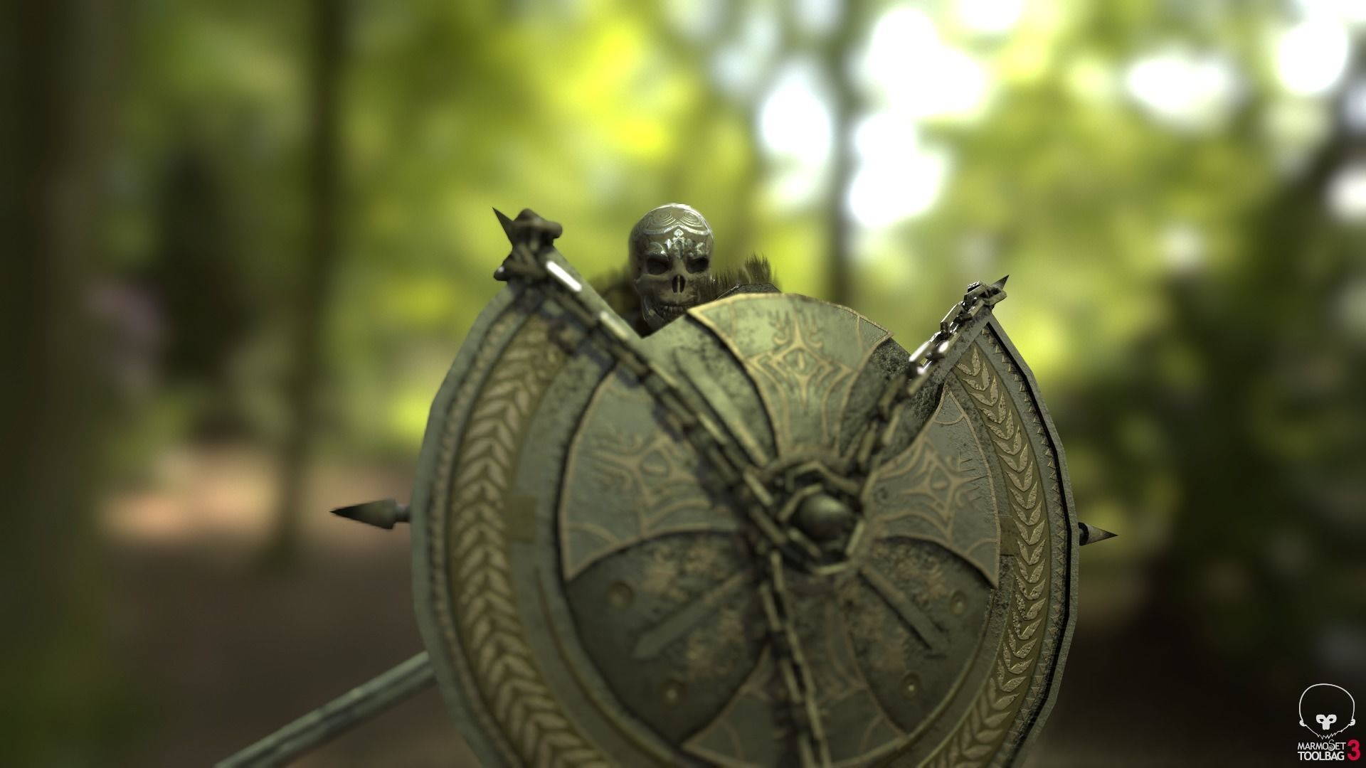 Death knight Low-poly 3D model_25