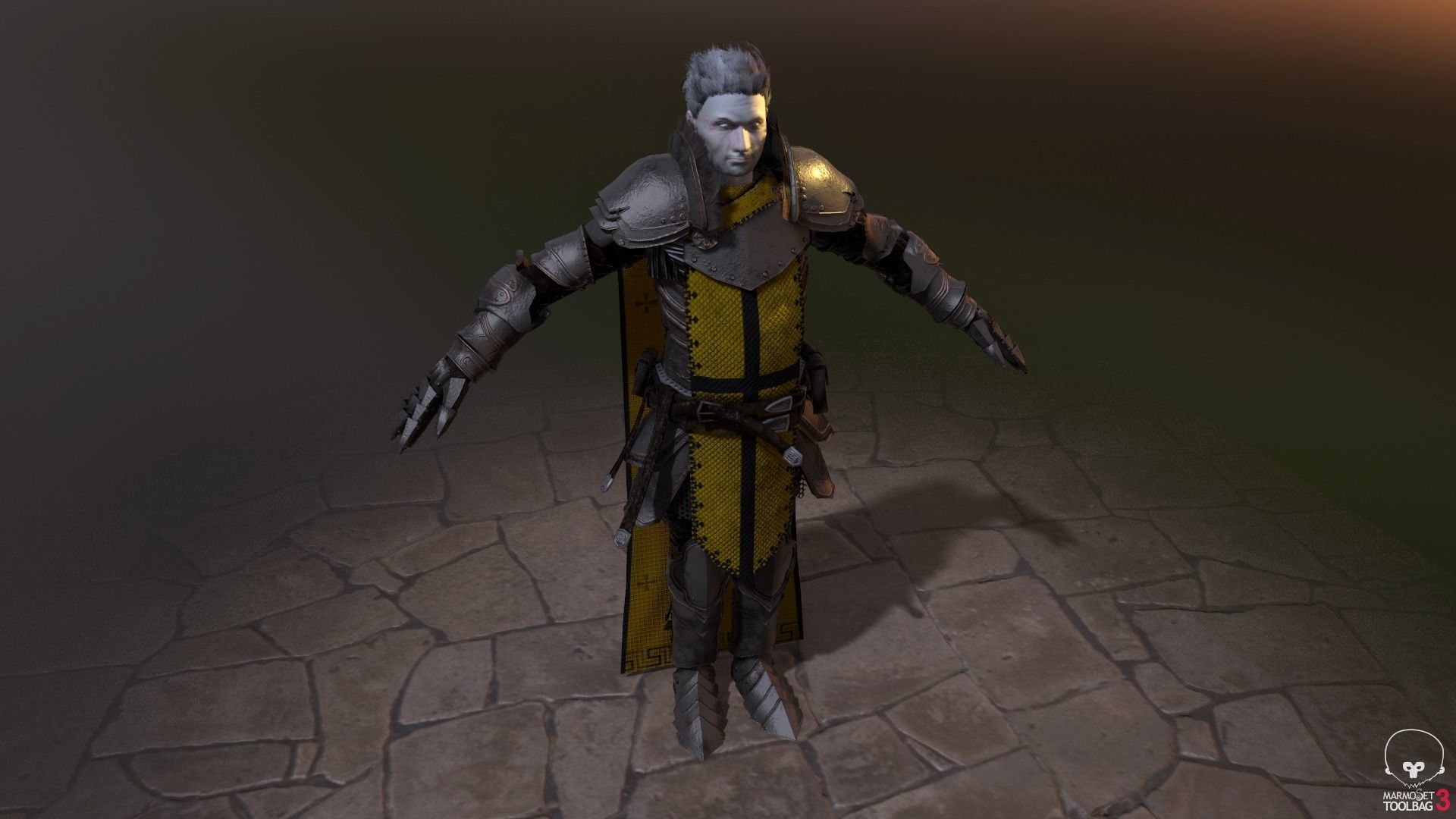 Death knight Low-poly 3D model_33