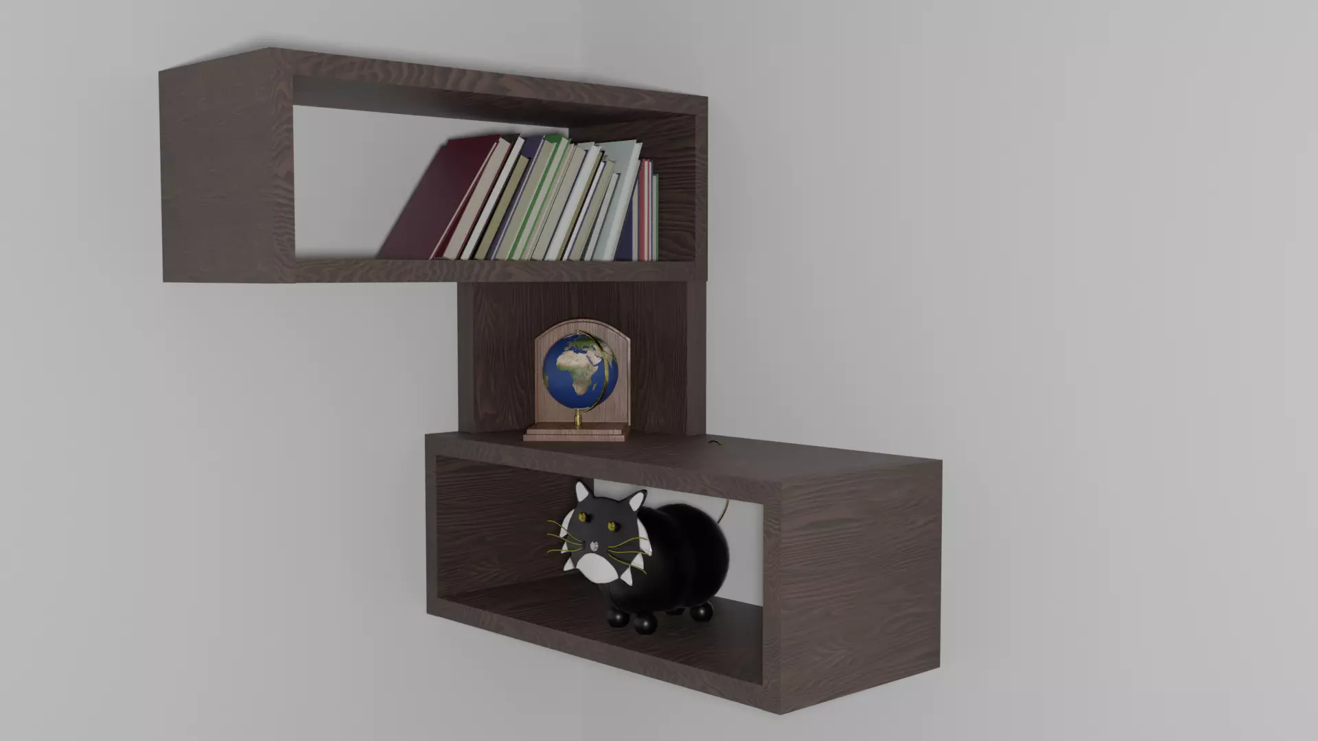 shelf shelve Low-poly 3D model