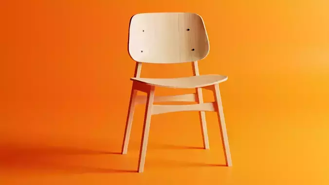 Wooden Chair 3D model