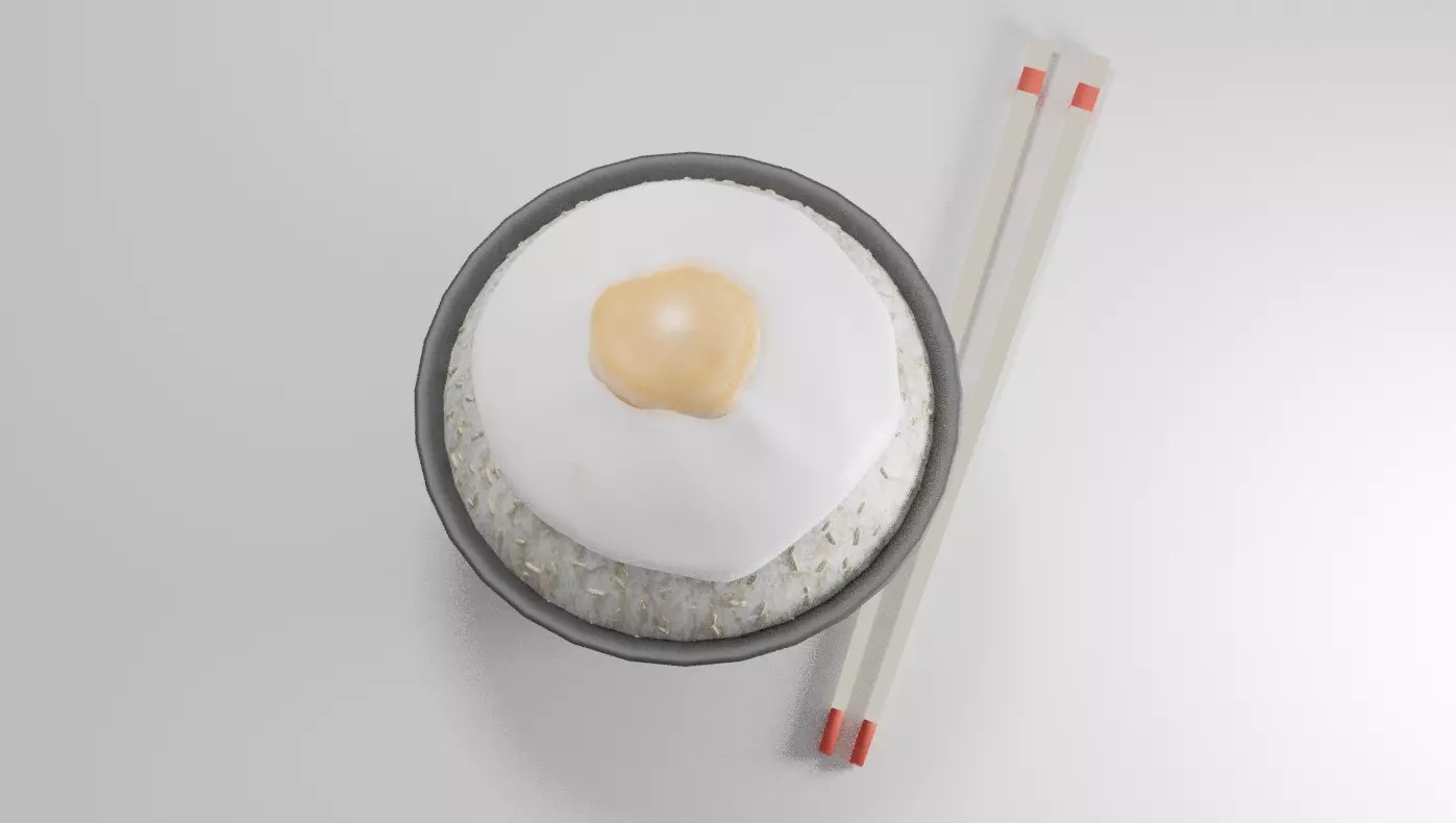 Fried Egg Rice 3D print model