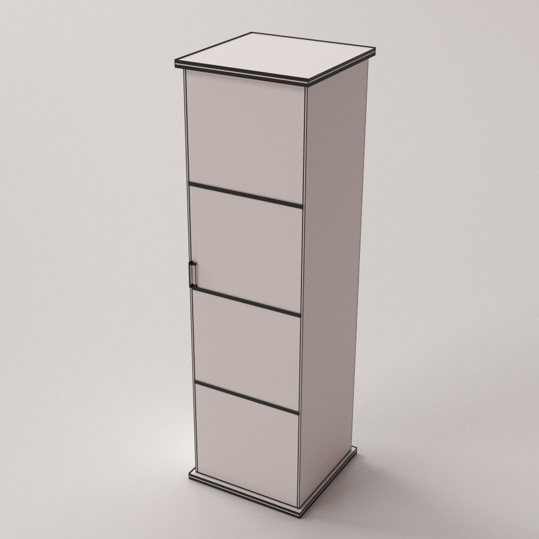 Glass Display Cabinet 3D model_4