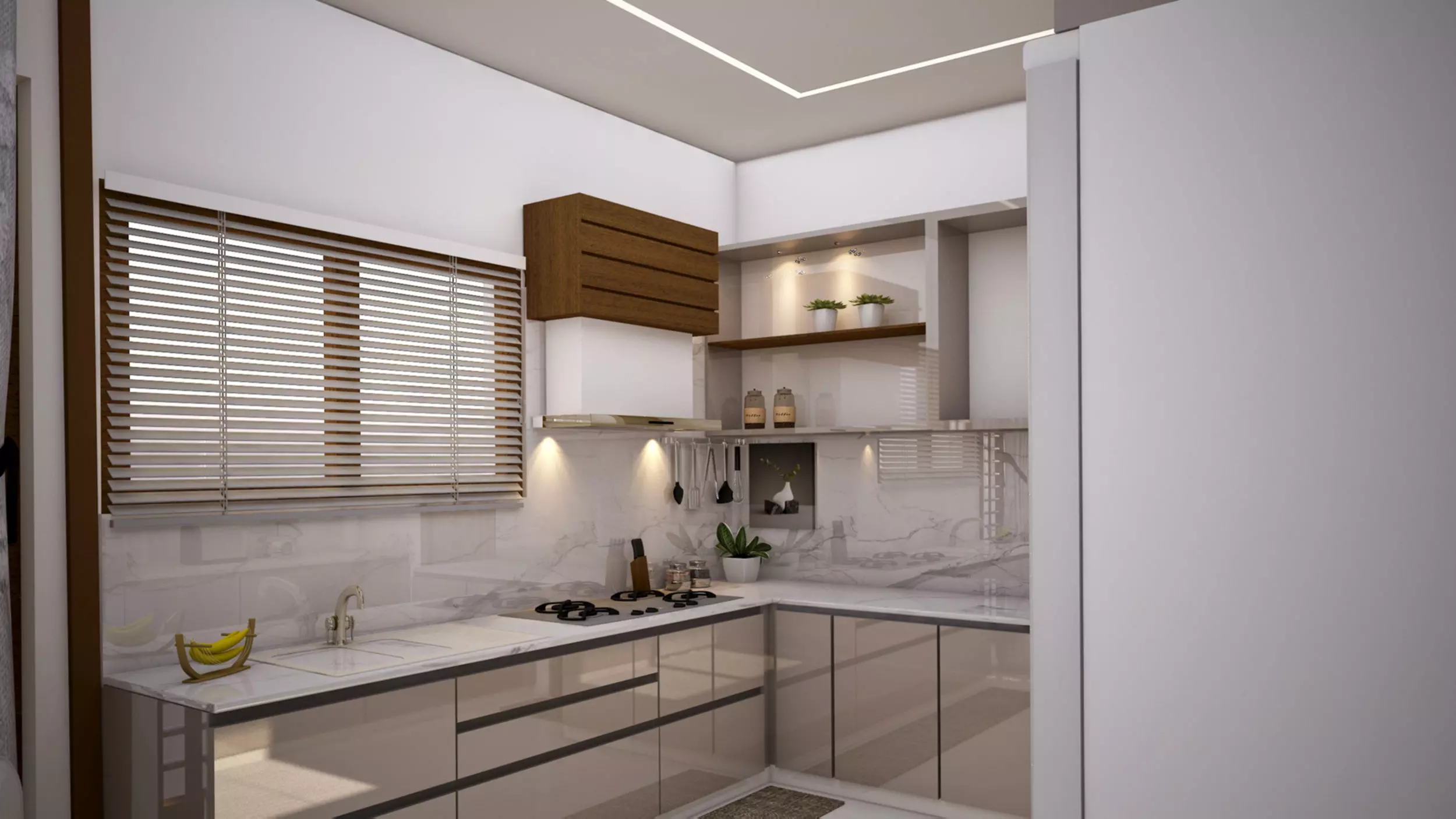 Figurine modern kitchen design Free 3D model