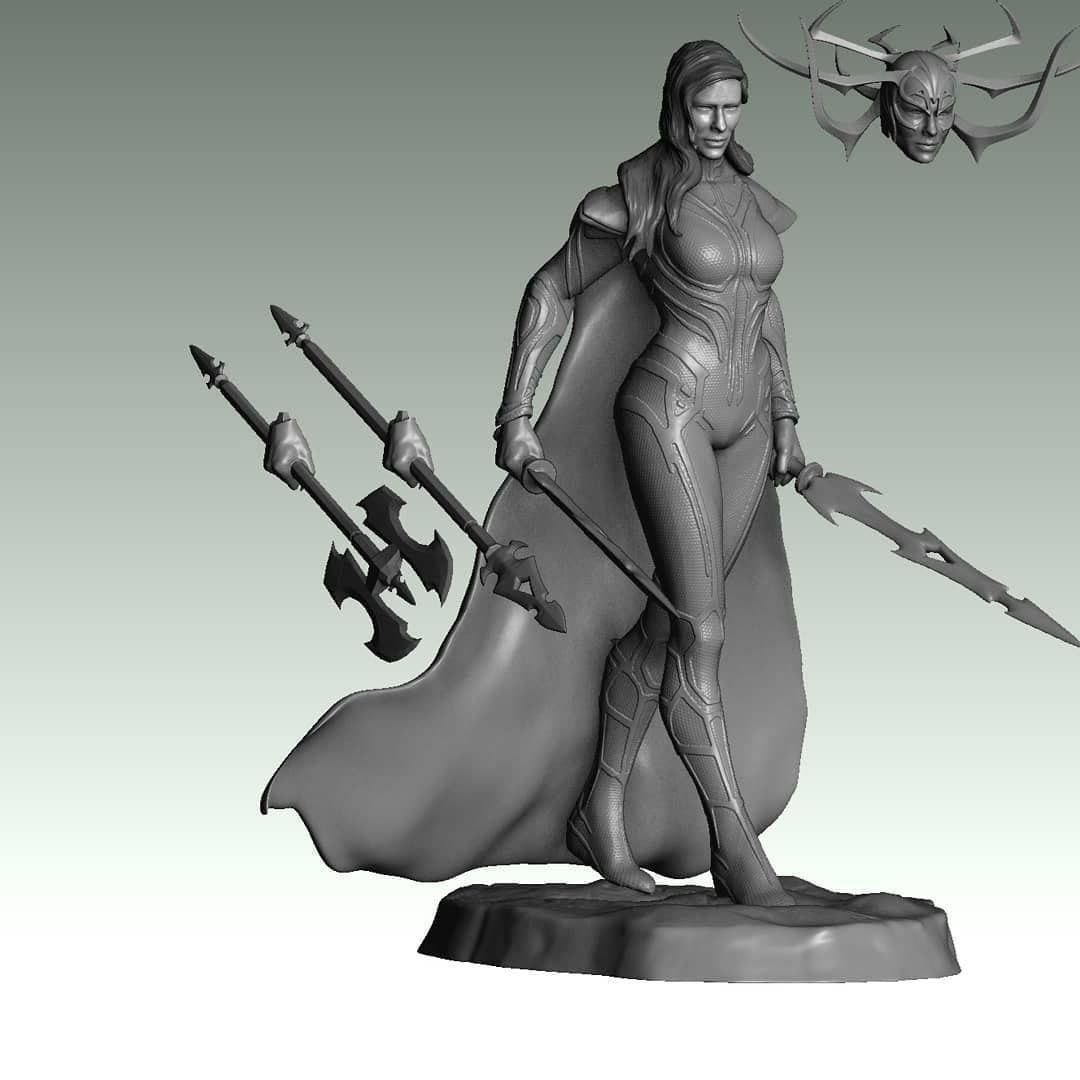 ONE10 Hela statue 3d model stl for printing 3D print model_3